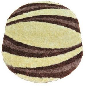 Kusový koberec Shaggy Massimo krémový ovál, Velikosti 60x100cm
