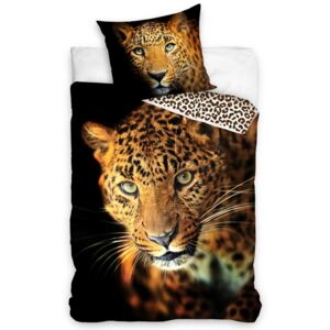 Tiptrade Bavlnené obliečky Leopard, 140 x 200 cm, 70 x 90 cm