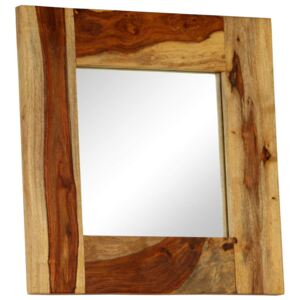 Zrkadlo z masívneho sheeshamového dreva 50x50 cm