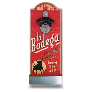 Natives, Vintage, Otvárač na fľaše nástenný "Bodega" 12x30, drevo kov, 210889