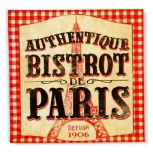 Natives, Vintage, Servítky 20ks "Bistrot de Paris" 33x33 cm, papier, 211205