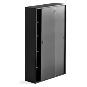 Kancelárska skriňa s posuvnými dverami Modulus XL, 2000x1200 mm, čierna