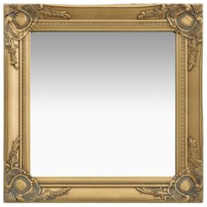 Nástenné zrkadlo v barokovom štýle 50x50 cm zlaté