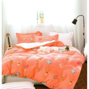 Úžasné oranžové obojstranné posteľné obliečky s letným ovocím