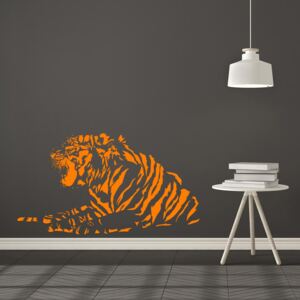 GLIX Tiger - nálepka na stenu Oranžová 50 x 90 cm