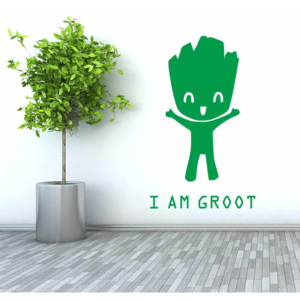 GLIX Groot 3 - samolepka na stenu Zelená 50x30 cm