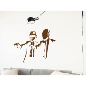 GLIX Banksy "Daft Fiction" - nálepka na stenu Hnedá 50 x 30 cm