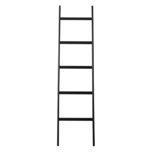 Držiak na uteráky čierny drevený stojan rebrík na opretie MINK