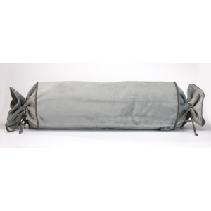 Sivá obliečka na vankúš WeLoveBeds Silver Candy, Ø 20 × 58 cm
