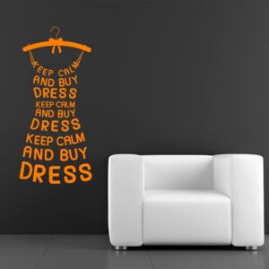GLIX Šaty na ramienku - samolepka na stenu Oranžová 50 x 100 cm