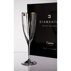 Diamante poháre na šampanské dárčekové balenie Mirage Gold 220ml 6KS