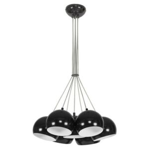 Závesné svietidlo BALL BLACK-WHITE 6585 zväzok siedmich svetiel, čierne