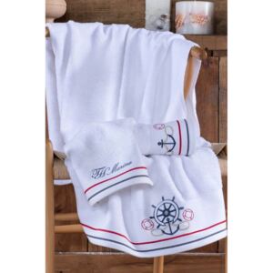 Soft Cotton Osuška a uteráky NAVY v darčekovom balení Biela Sada ( 30x50cm, 50x100cm, 75x150cm)