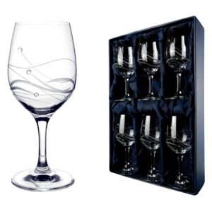 ELITE GLASS Smart Glitz - poháre na víno so Swarovski® Elements | sada 6 ks