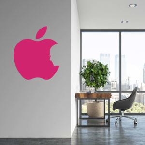 GLIX Apple Jobs - samolepka na stenu Růžová 60x50 cm