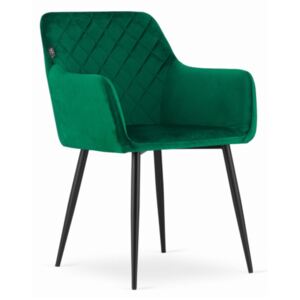 Zamatová stolička Copenhagen zelená