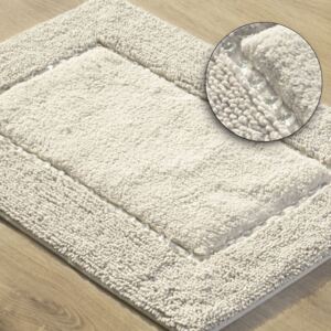 Príjemný bavlnený koberec s kryštálmi v krémovej farbe krémová