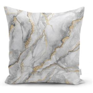 Obliečka na vankúš Minimalist Cushion Covers Marble With Hint Of Gold, 45 x 45 cm