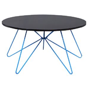 Tempo Kondela Konferenčný stolík, čierny dub/modrá, MIKKEL