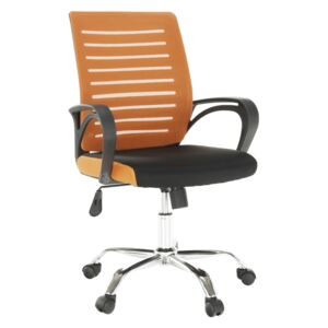 Tempo Kondela Kancelárska stolička, oranžová/čierna, LIZBON