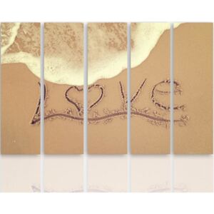 CARO Obraz na plátne - Love On The Sand 100x70 cm