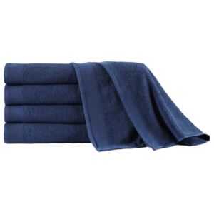 Saunové uteráky 5 ks námornícke modré 80x200 cm bavlnené 450 g/m2