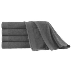 Saunové uteráky 5 ks čierne 80x200 cm bavlnené 450 g/m2