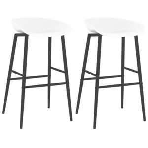 Barové stoličky 2 ks biele