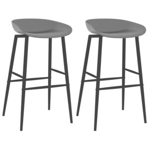 Barové stoličky 2 ks sivé