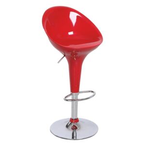 Tempo Kondela Barová stolička, červená/chróm, ALBA NOVA