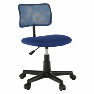 Tempo Kondela Otočná stolička, modrá/vzor/čierna, PERCY
