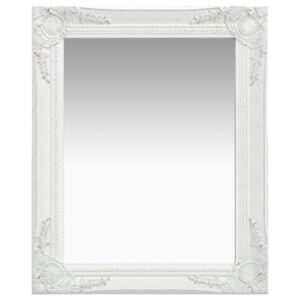 Nástenné zrkadlo v barokovom štýle 50x60 cm biele