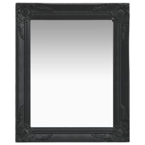 Nástenné zrkadlo v barokovom štýle 50x60 cm čierne