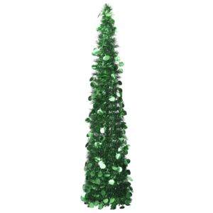 Rozkladací umelý vianočný stromček zelený 180 cm PET