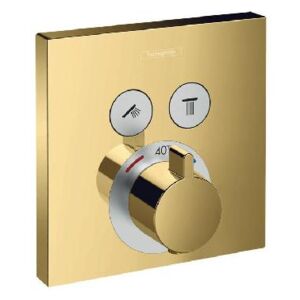 Hansgrohe Shower Select - Termostatická batéria pod omietku na 2 spotrebiče, leštený vzhľad zlata 15763990