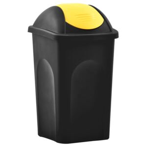 Odpadkový kôš s otočným vekom 60l čierno-žltý