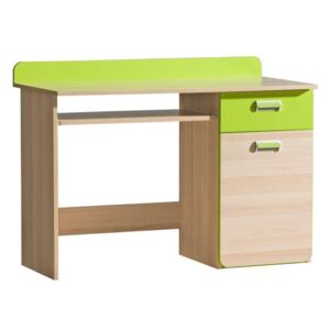 Tempo Kondela PC stôl, jaseň/zelený, EGO L10