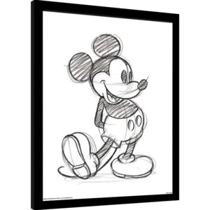 Rámovaný Obraz - Myšiak Mickey (Mickey Mouse) - Sketched Single