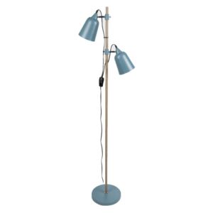 LEITMOTIV Modrá stojaca lampa – Wood