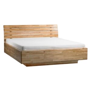 Drevená posteľ z dubu priamo z prírody Air, farba D1, 140x200 cm