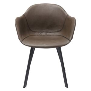 KARE DESIGN Sada 2 ks − Stoličky s opierkou Lounge - šedé 77 × 49,5 × 52 cm