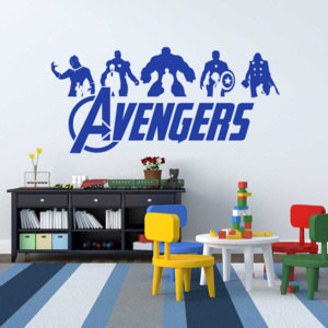 GLIX Avengers - samolepka na stenu Modrá 80x40 cm