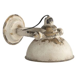 Krémová vintage nástenná lampa s patinou Filly - 30 * 21 * 18 cm