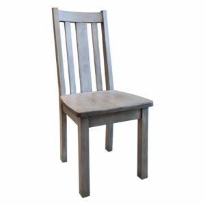 Sivá jedálenská stolička s pozdĺžnymi lamelami 530x470x1030
