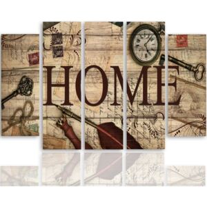 CARO Obraz na plátne - Pentapixel Type B - Vintage Home Composition 100x70 cm