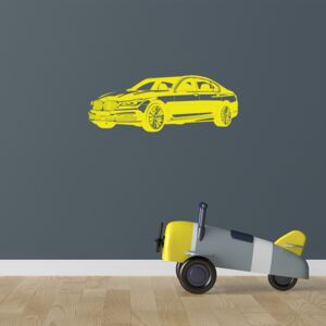 GLIX BMW G11- nálepka na stenu Žltá 120 x 45 cm