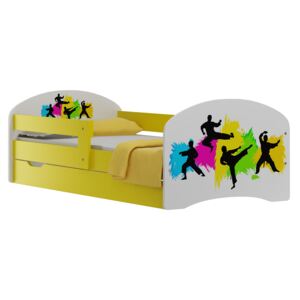Detská posteľ so zásuvkami BOJOVÁ UMENIE 140x70 cm
