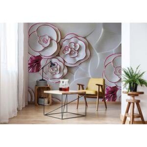 GLIX Fototapeta - Luxury 3D Flowers Vliesová tapeta - 368x254 cm