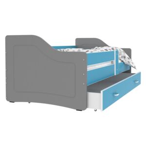 GL Swan sivá Color posteľ pre deti 180x80 Farba: Modrá