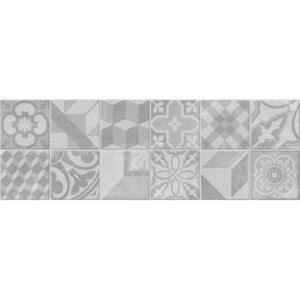Obklad šedý patchwork 30x90cm NEUTRA DECOR WHITE SKLADOM